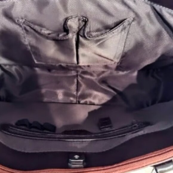 M.C. Laptop Tote & Briefcase ~ Brown Croc w/Silver Accents ~ Multi-Pocket, Lined - Picture 11 of 12